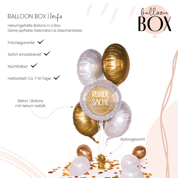 Heliumballon in der Box Runde Sache 3