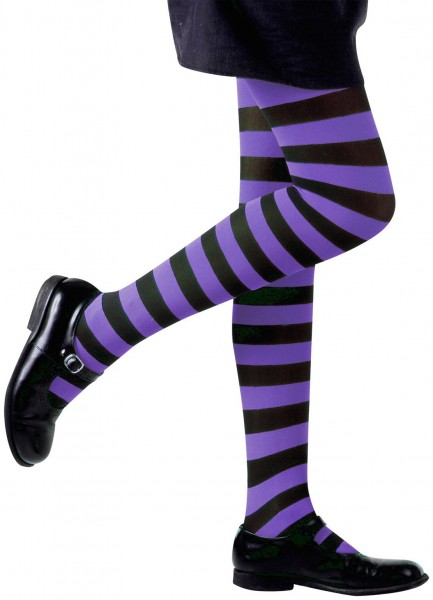 Children's tights Janna purple-black