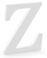 Lettera Z in legno bianco 17 x 20 cm