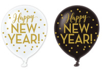 Vista previa: 6 globos Happy New Year 27,5cm