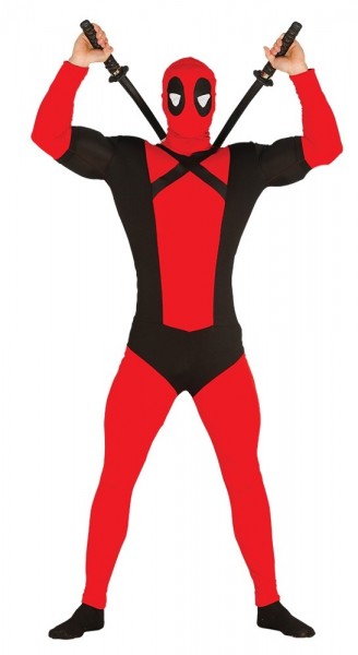 Disfraz de ninja amenaza roja para hombre