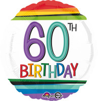 Balon foliowy Kolorowe 60. urodziny