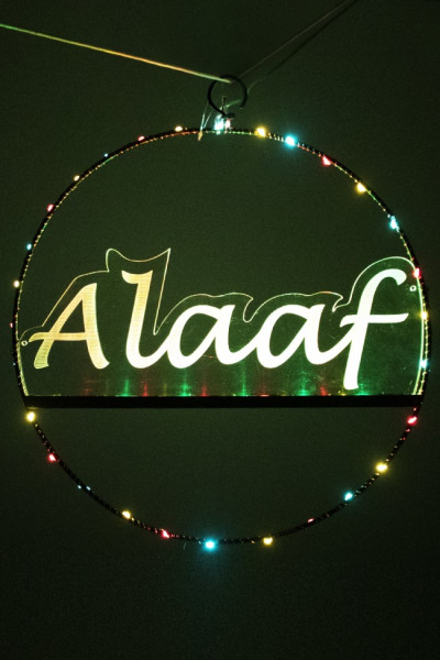Illuminated window picture Alaaf 35cm