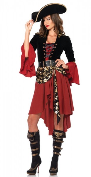 Disfraz de dama pirata noble para mujer
