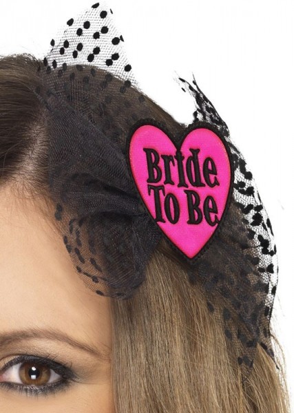 Pink Bride To Be hair clip