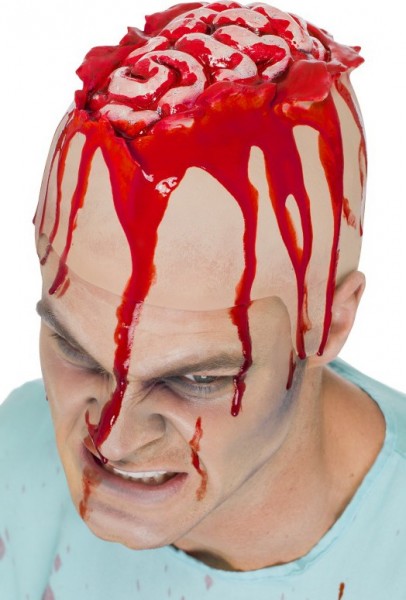 Bloody horror brain hood