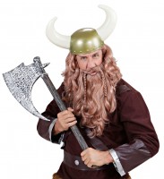 Aperçu: Casque Viking à cornes blanches