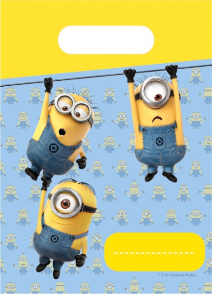 Sweet Minions children's birthday party bags 6 pack