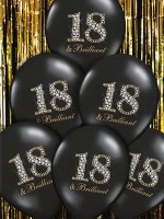 50 balloons Eighteen & brilliant 30cm