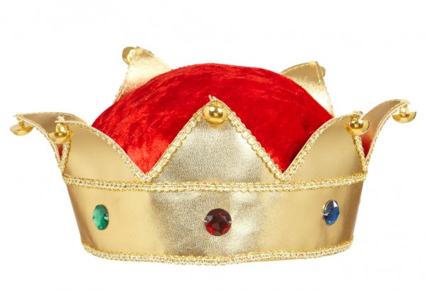 Magnífica corona con tapizado de terciopelo