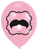 Aperçu: 6 mignons ballons moustaches 23 cm