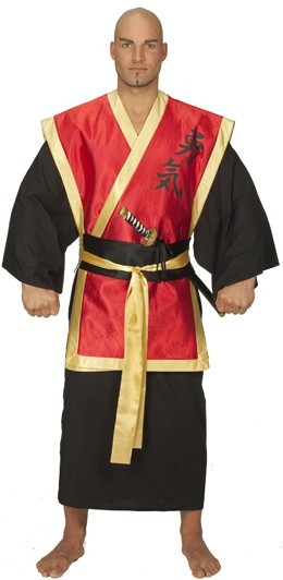 Disfraz de guerrero samurái Juro para hombre