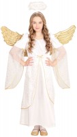 Vista previa: Disfraz de ángel con adornos dorados