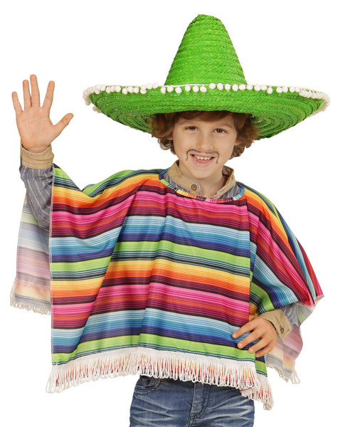 Colorful striped poncho for boys