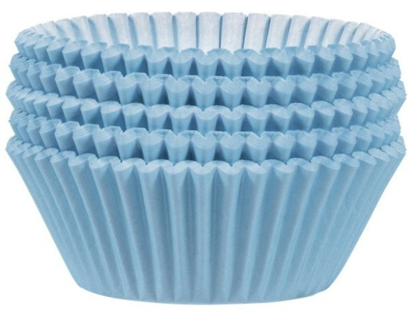 50 pastelblauwe muffinvormpjes 5cm