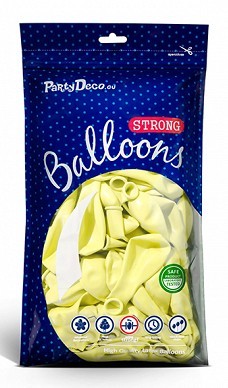 10 Partystar Luftballons pastellgelb 27cm 4