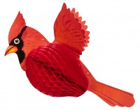 Vista previa: Pájaro exótico rojo 42cm