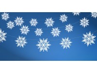 Preview: Garland snowflakes 138cm