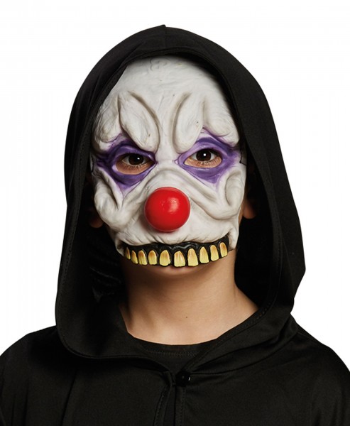 Demi-masque de clown d'horreur