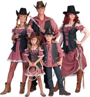 Preview: Red Western Texas ladies costume