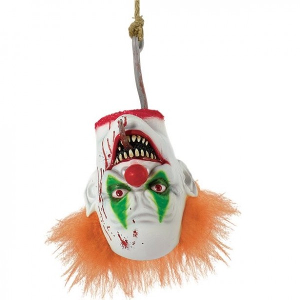 Horror clown hangend hoofd 40cm
