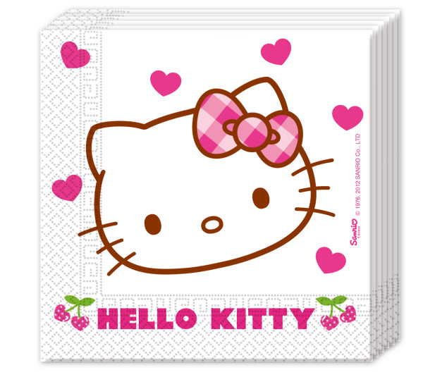 20 Hello Kitty Sweet Cherry napkins 33cm