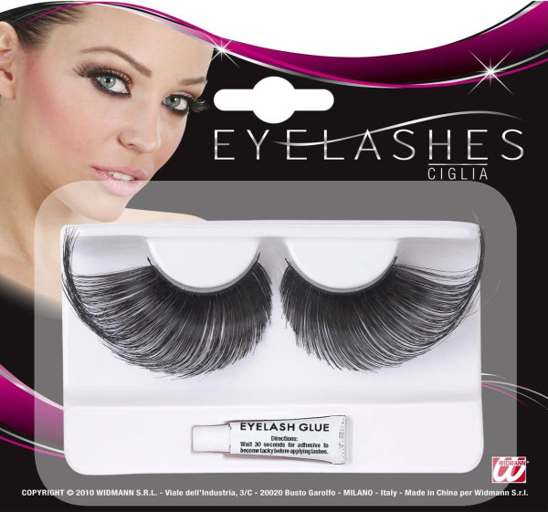 Black endless adhesive lashes