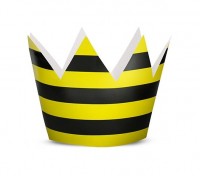 Vista previa: 6 coronas de fiesta de abejas 10cm