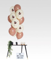 Oversigt: 12 mariehøne fødselsdagsballoner 33cm