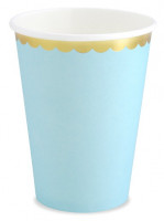 Preview: 6 Candy Party paper cups pastel blue 220ml