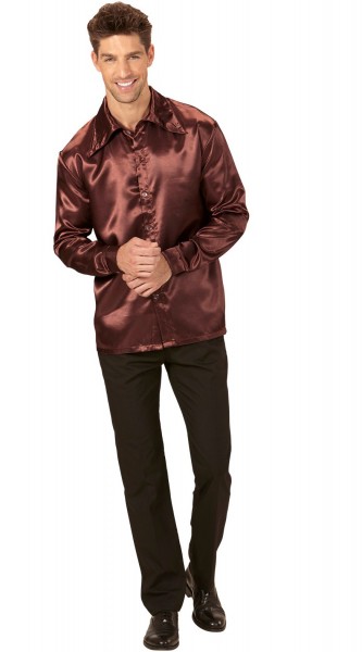 Klassisk Bruce disco skjorta i brunt 2