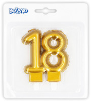 Preview: Cake candle gold number 18
