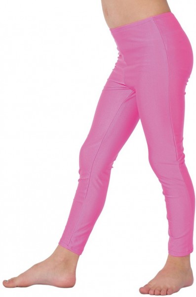 Pink neon leggings til børn