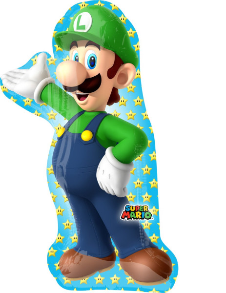 Globo de aluminio figura Nintendo Luigi XL