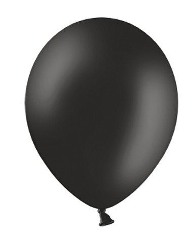 50 balonów Partystar czarny 23 cm