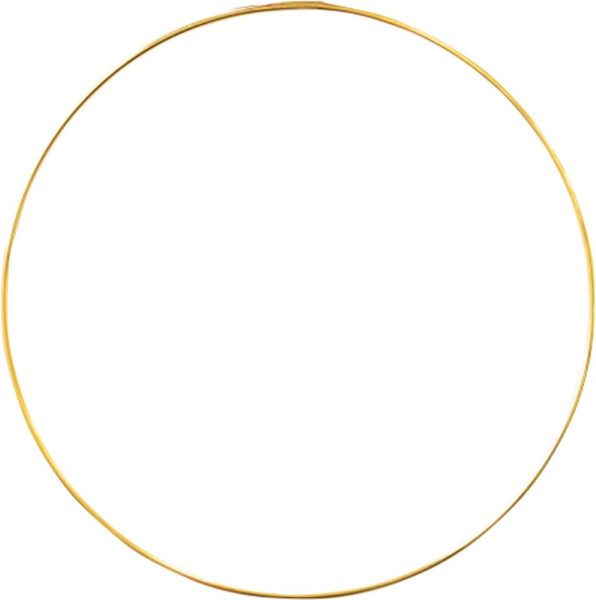 Pierścionek metalowy złoty do dekoracji 25cm