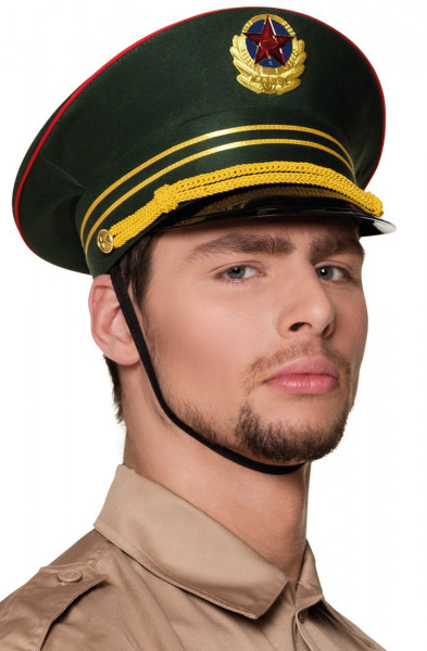 Dark green commissar uniform cap