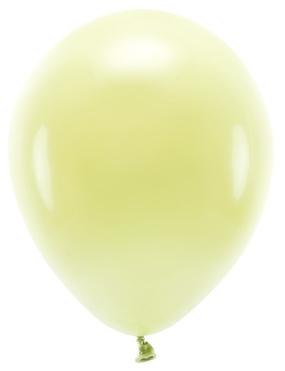 100 ballons éco pastel jaune citron 26cm