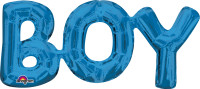 Folienballon Schriftzug Boy blau 50x22 cm
