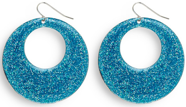 Blue Carmea glitter earrings