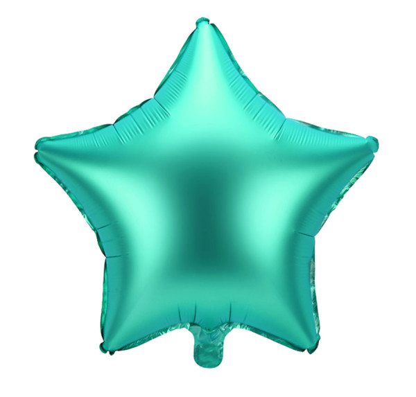 Folieballong grön stjärna matt 48cm