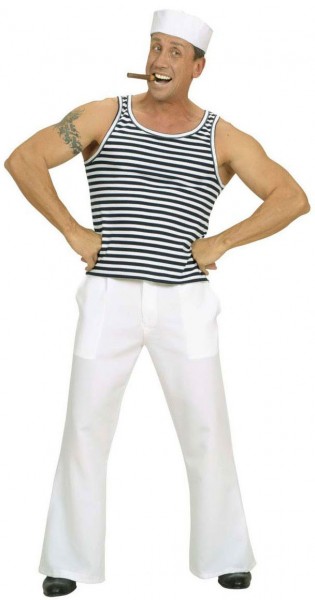 Sailor striped shirt without sleeves