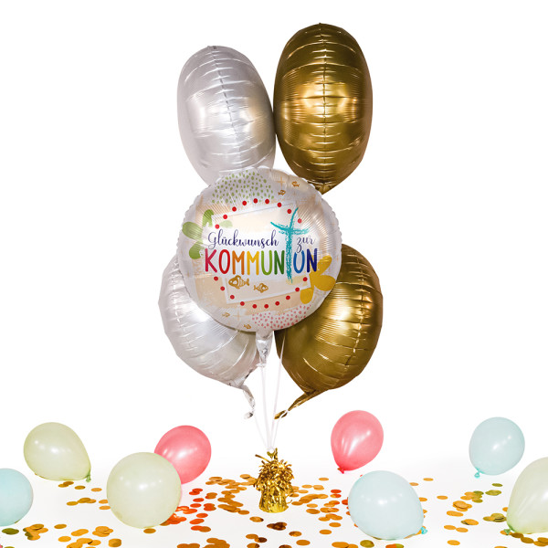 Heliumballon in der Box Kommunion Glückwunsch