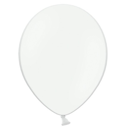 100 latex balloons Pastel White 25cm
