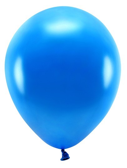 10 Eco metalliske balloner kongeblå 26cm