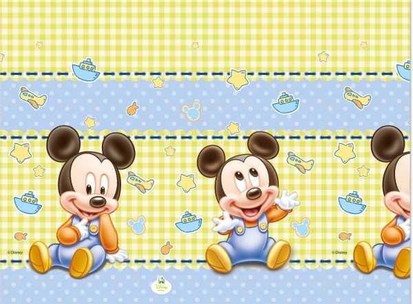 Mickey Mouse Babyparty Tischdecke 1,8 x 1,2m