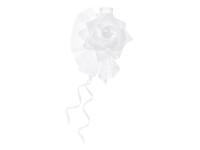 Vorschau: 4 weiße Tüll-Rosen mit Schleife Autoschmuck