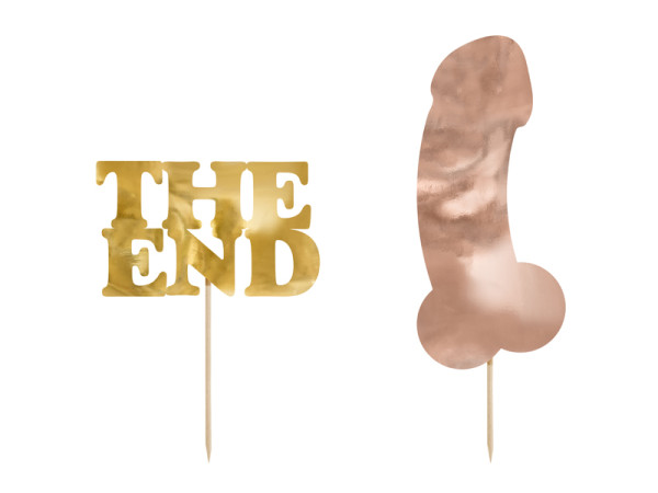 The end & penis cakedecoratie 2 stuks