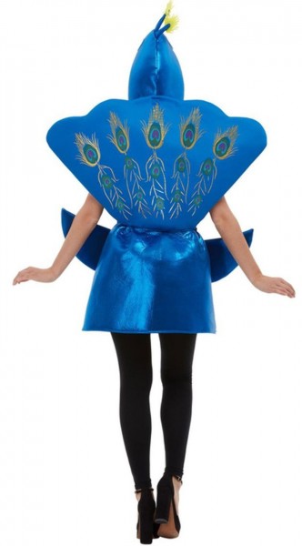 Disfraz de pavo real azul para mujer 2