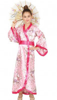 Rosa Blümchen Kimono Kostüm für Mädchen